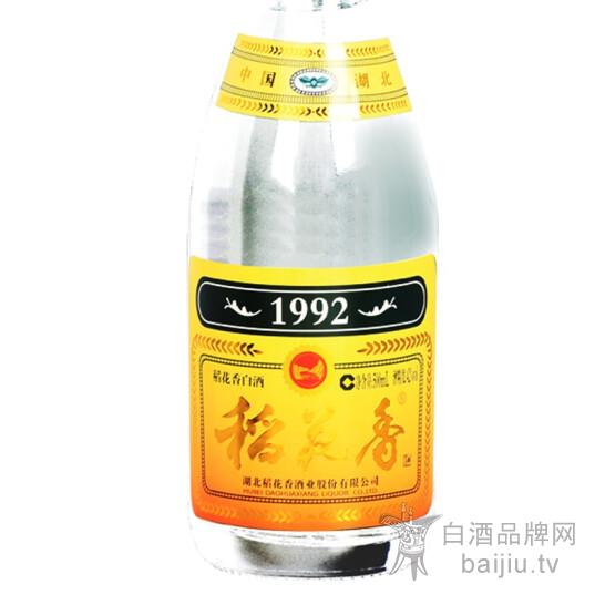  稻花香 光瓶1992酒 42度浓香型白酒 光瓶 500ml*12瓶 整箱